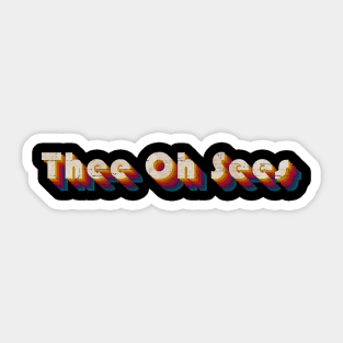 retro vintage Thee Oh Sees Sticker